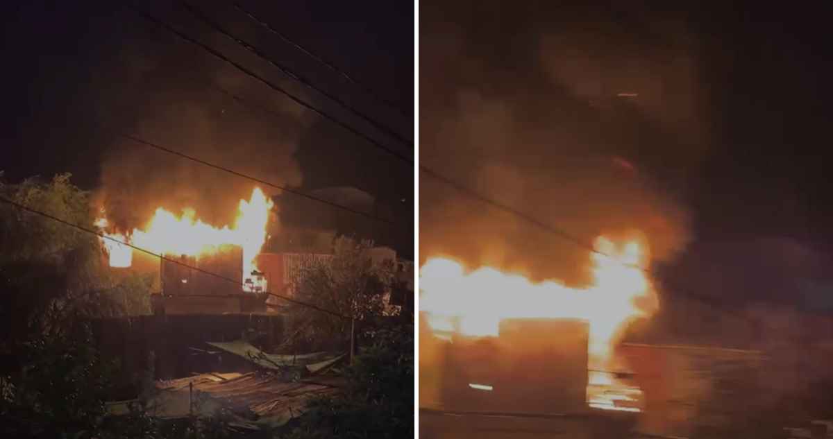 Incendio estructural en Viña del Mar consumió una vivienda en Villa Hermosa: no reportan lesionados