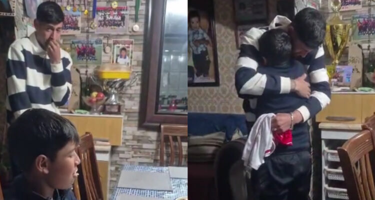 Jugador de Copiapó Agustín Ortiz en cumpleaños de hincha