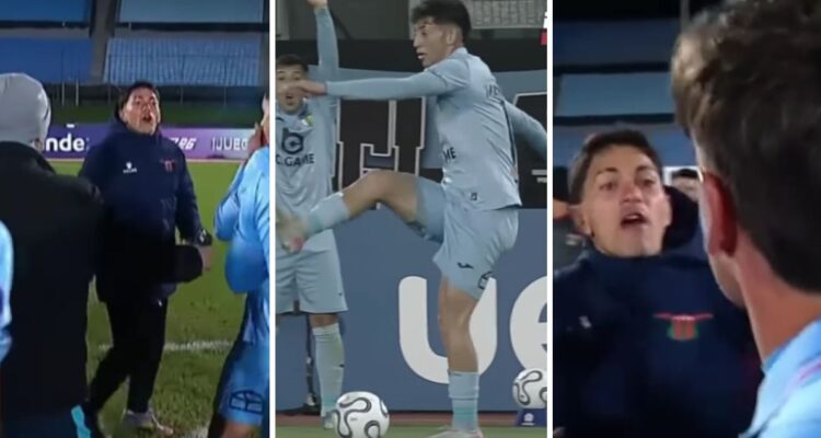 Uruguayo recordó jugada de hace un mes y encaró a delantero O’Higgins en Copa Sudamericana.