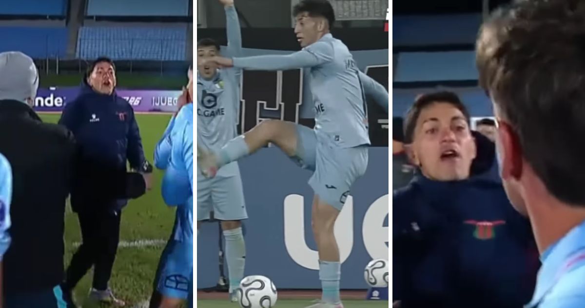 Uruguayo recordó jugada de hace un mes y encaró a delantero O’Higgins en Copa Sudamericana.