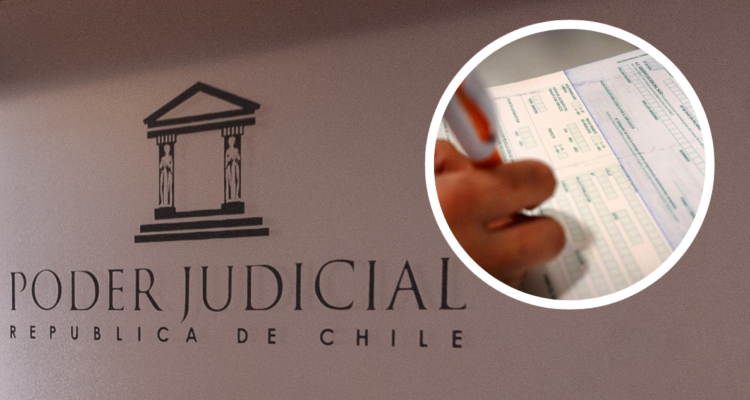 Poder Judicial y foto de licencia médica