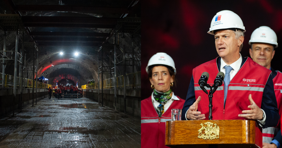 Kast encabeza encuentro de túneles de futura Línea 7 del Metro: registra cerca de un 40% de avance