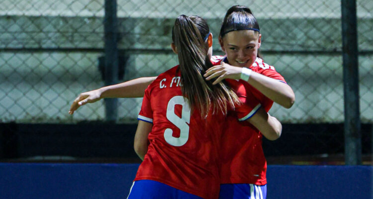 La Roja Sub 17 celebra gol ante Argentina en Sudamericano Sub 17