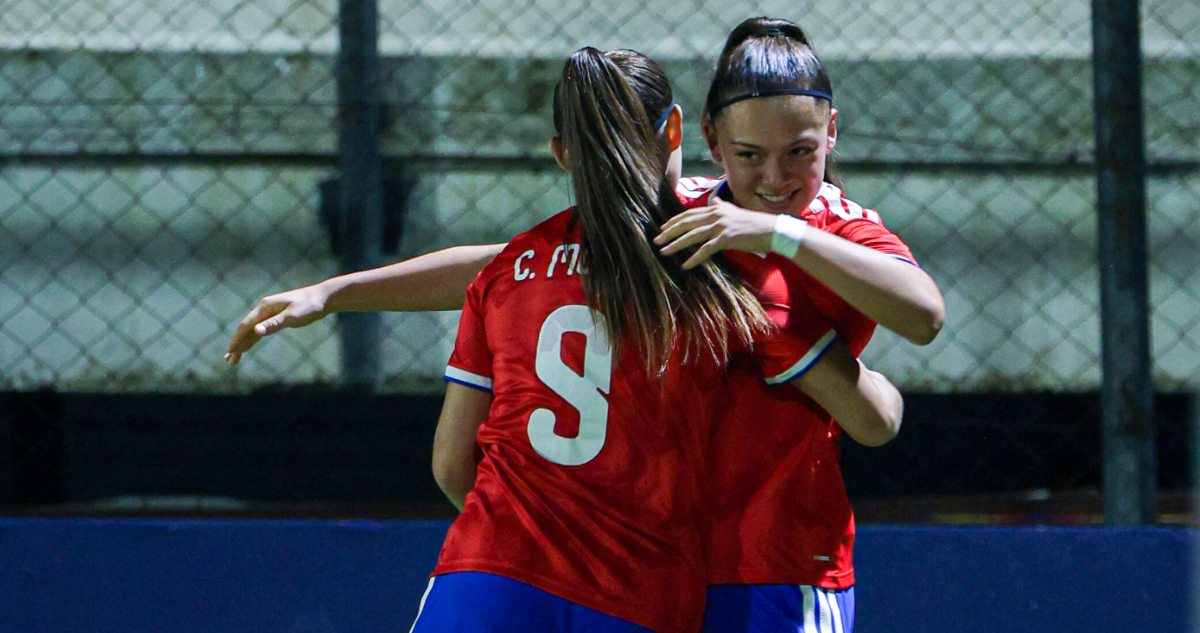 La Roja Sub 17 celebra gol ante Argentina en Sudamericano Sub 17