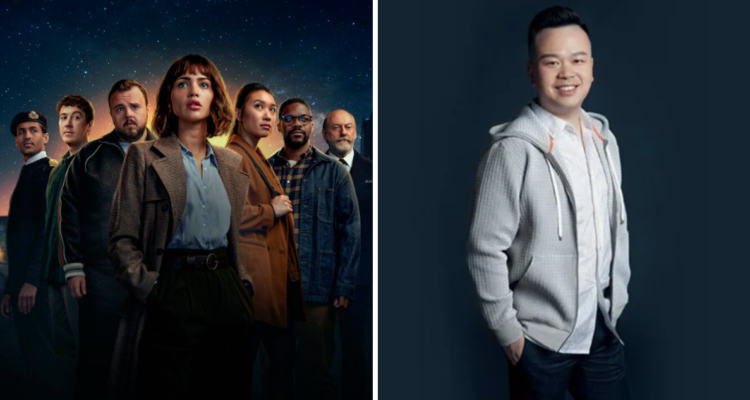 Foto promocional de la serie ‘El problema de los tres cuerpos’ y de su creador, Lin Qi