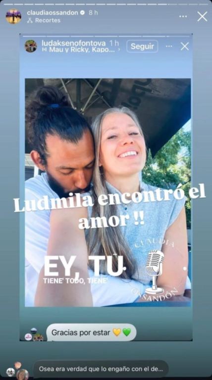 Ludmila Ksenofontova junto a su nueva pareja, Pablo Mella