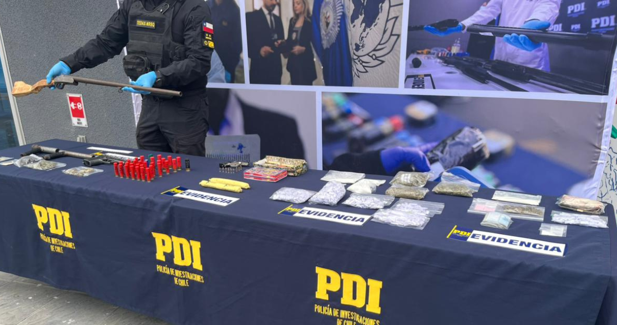 Megaoperativo de la PDI en Quillota deja 14 detenidos y hallazgo de dos explosivos listos para usarse