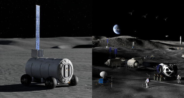 Imágenes ilustrativas de la base lunar de la NASA