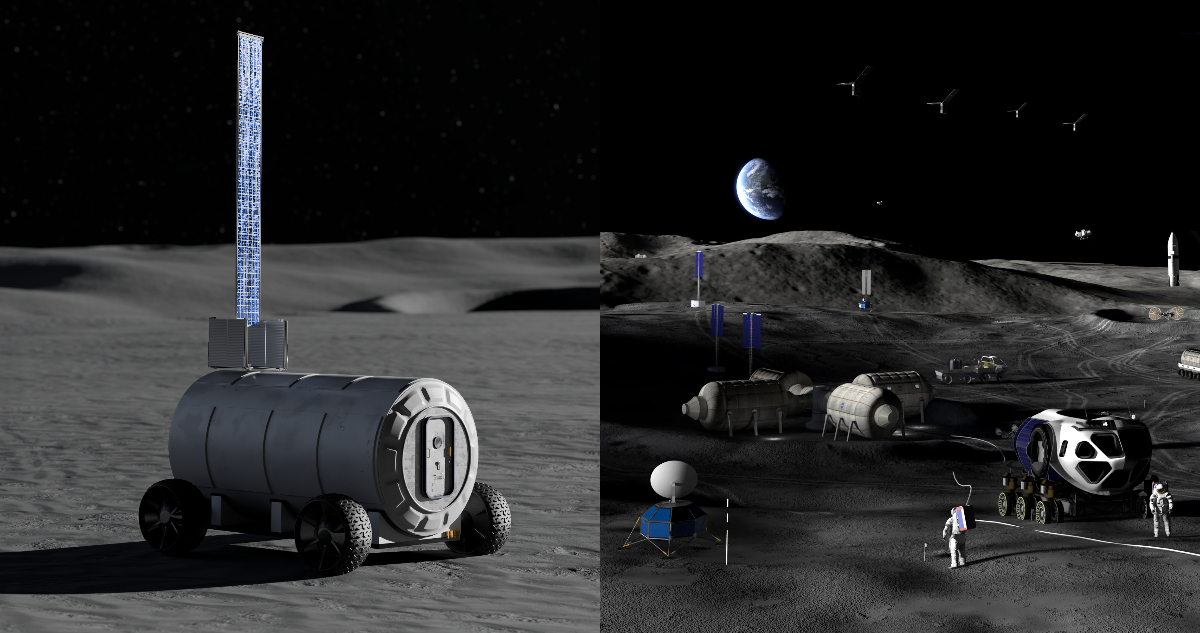 Imágenes ilustrativas de la base lunar de la NASA