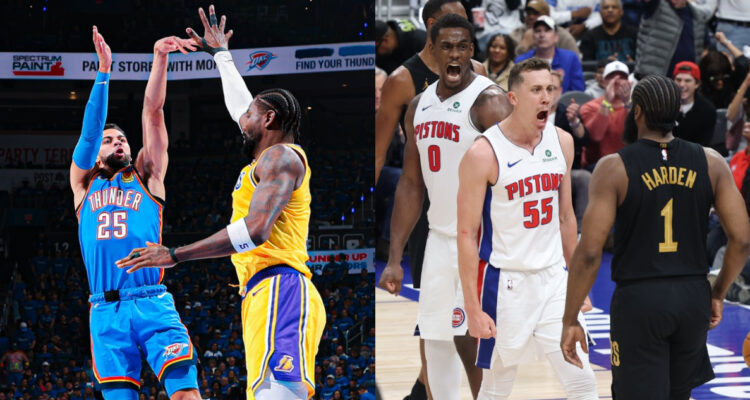 NBA fotos del OKC-Lakers y Pistons-Cavaliers en semis de Conferencia