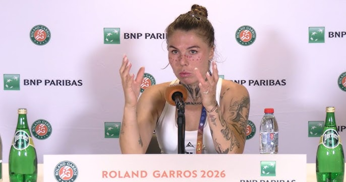 Oliynykova en conferencia de roland garros