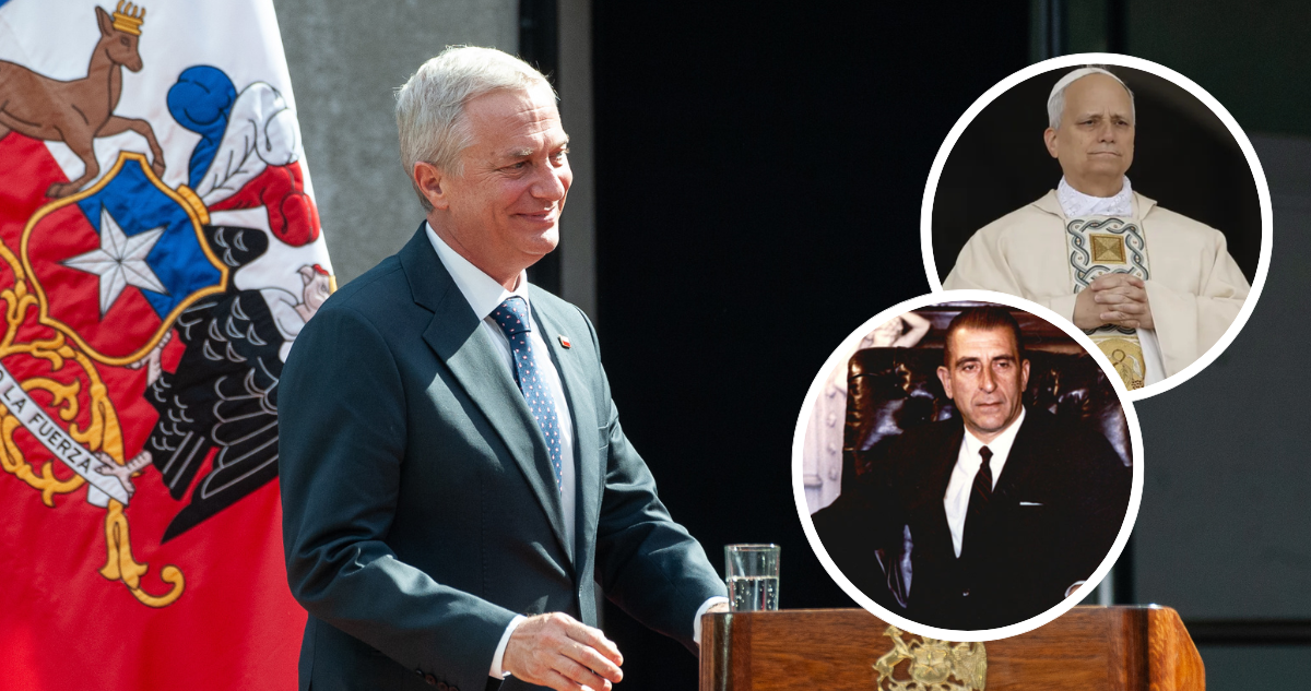 Presidente José Antonio Kast, expresidente Frei Montalva y papa León XIV