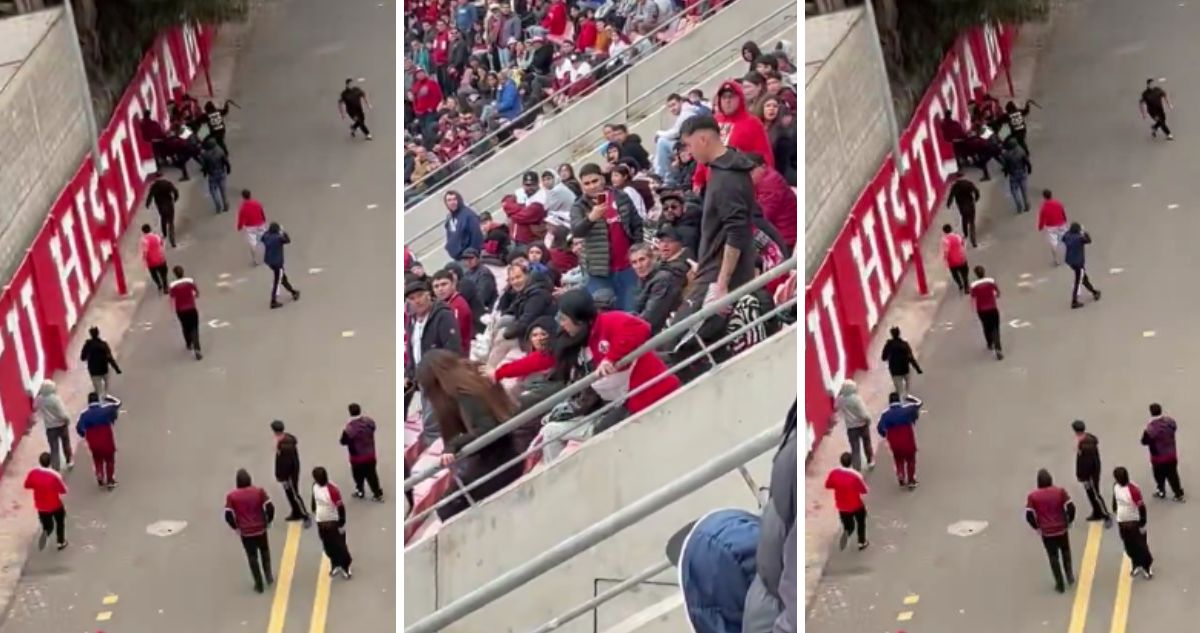 Hinchas de La Serena atacaron a “infiltrados” de Colo Colo en el estadio La Portada.