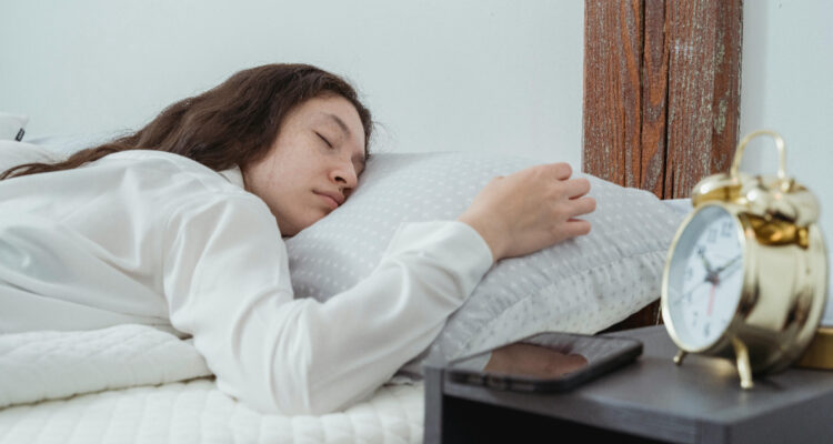 Foto de una persona durmiendo