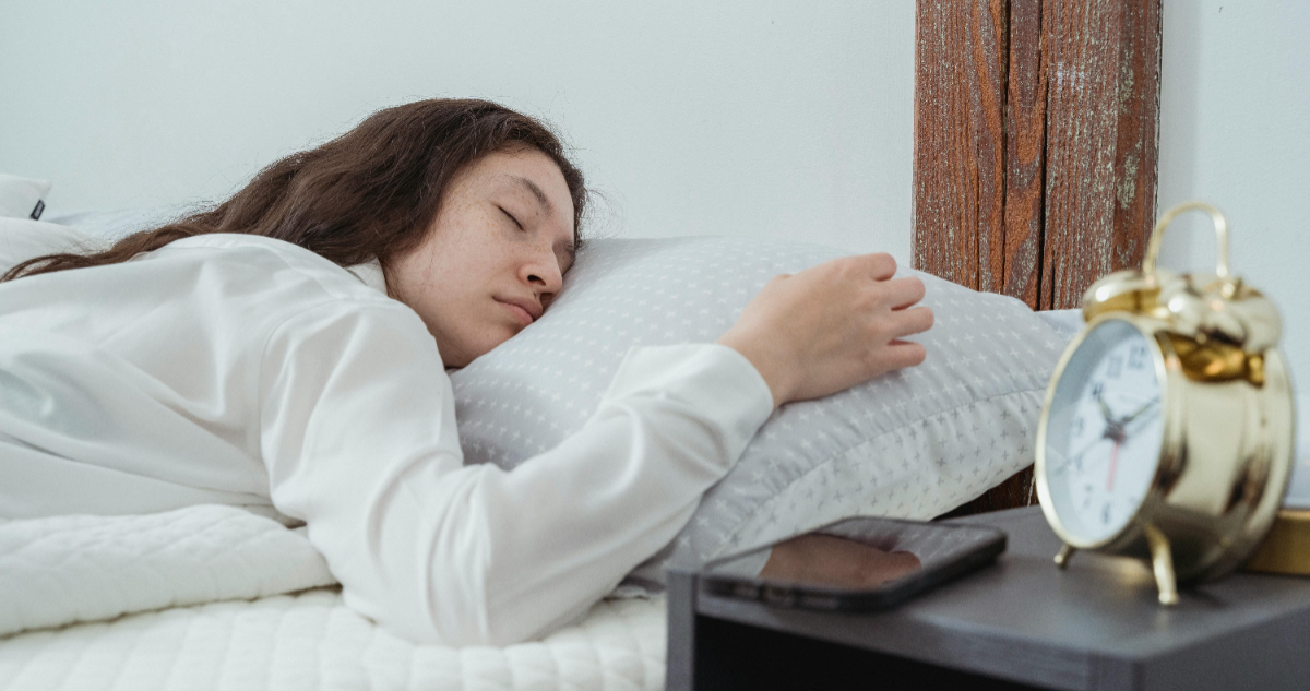 Foto de una persona durmiendo