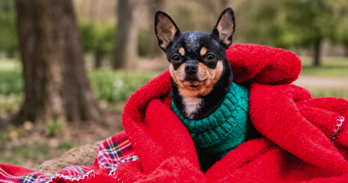 Ponerle ropa a un perro en invierno