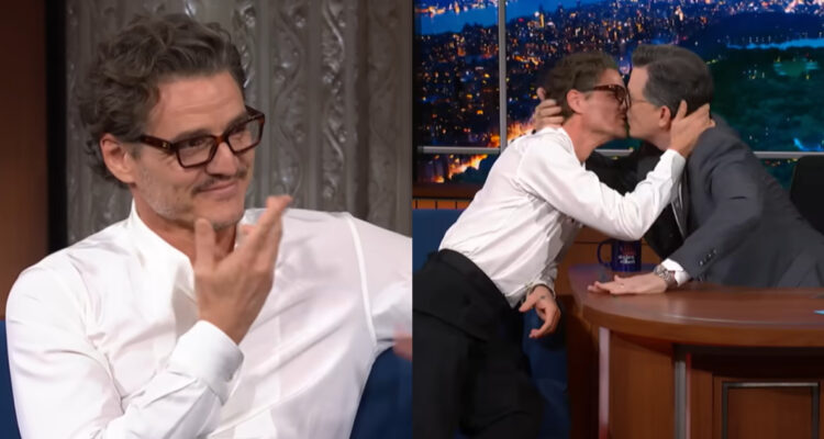 Pedro Pascal y Stephen Colbert
