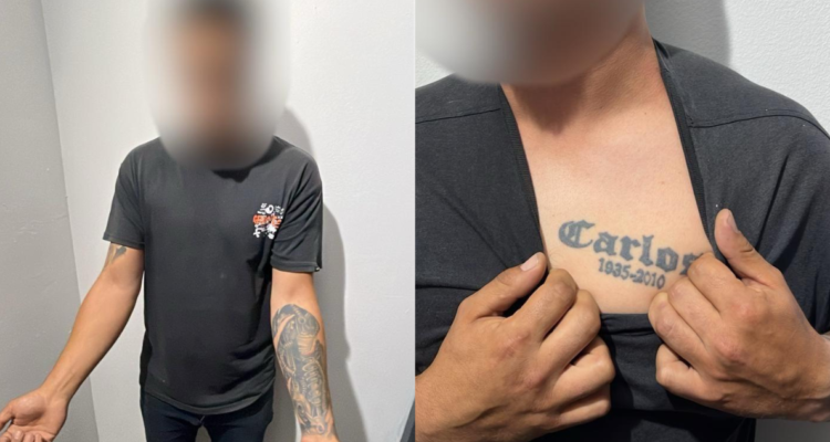 Tatuajes del imputado | Fotos cedidas por Fiscalía