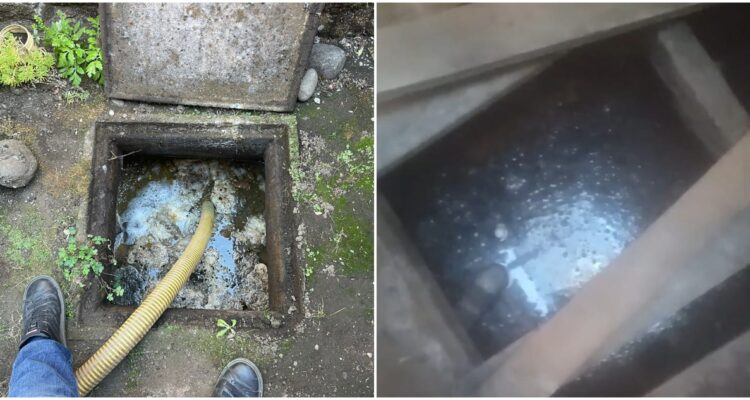 Rebalse de aguas servidas en población de Temuco