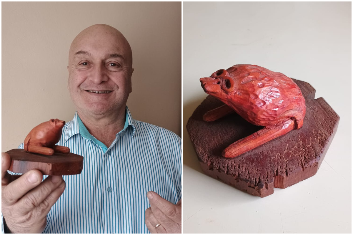 Ricardo Meruane vende nóctulos de madera