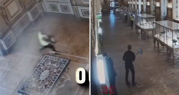 Imágenes de los 3 minutos del robo al Louvre