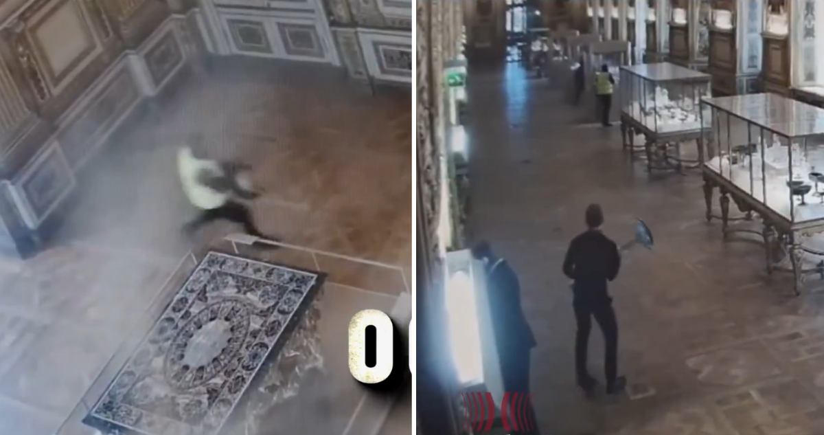 Imágenes de los 3 minutos del robo al Louvre