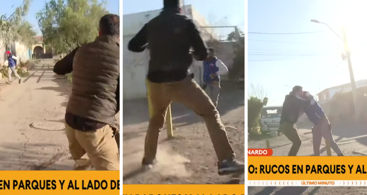 Rodrigo Pérez agredido en despacho en vivo