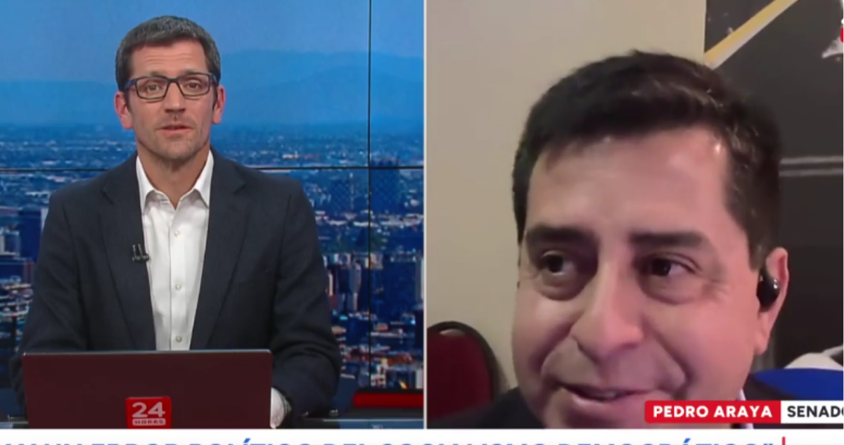 Nicolás Vial y Pedro Araya en entrevista de 24 horas interrumpida por sismo en el norte de Chile