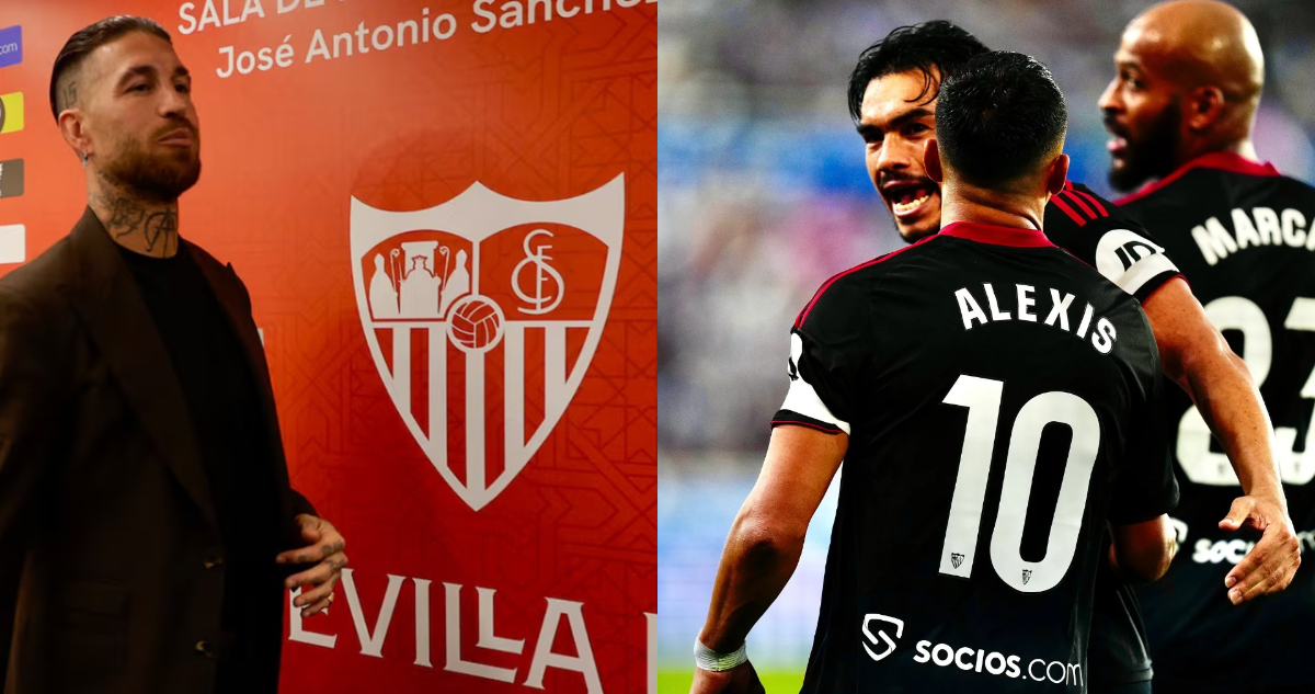 Sevilla foto de Sergio Ramos y Alexis Sánchez junto a Gabriel Suazo foto de contexto