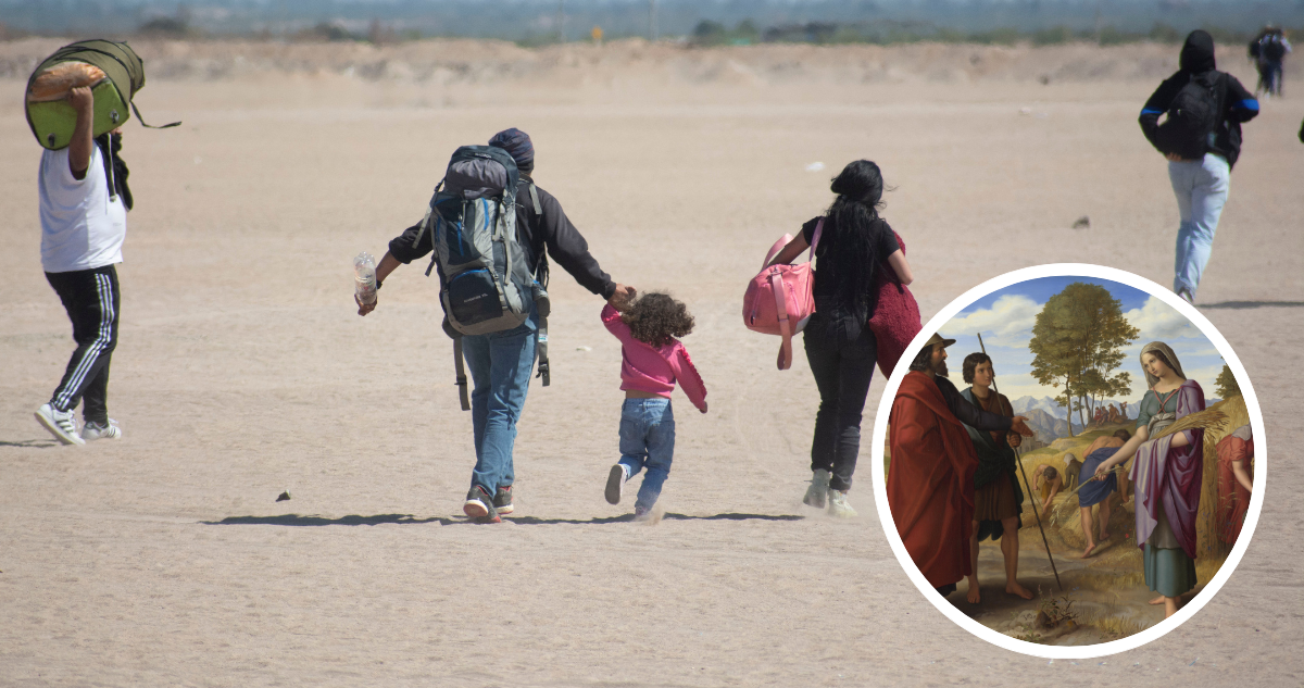 Migrantes y pintura de Julius Schnorr von Carolsfeld: «Ruth en el campo de Booz»