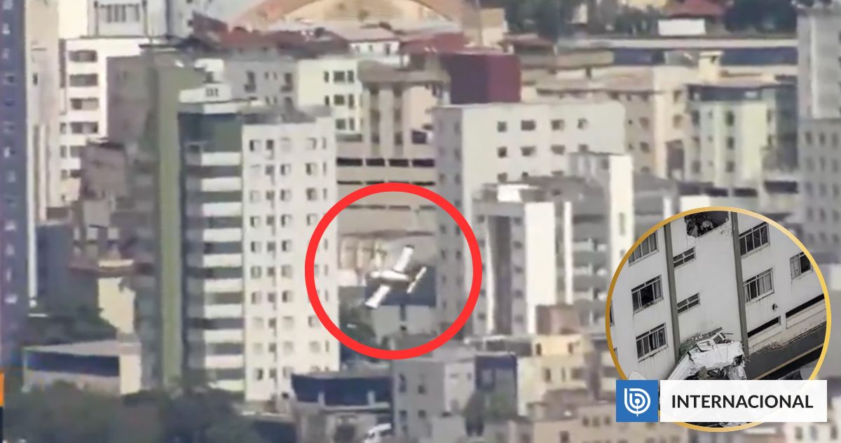 Avioneta se estrella contra edificio en Belo Horizonte, Brasil: hay dos muertos y tres heridos