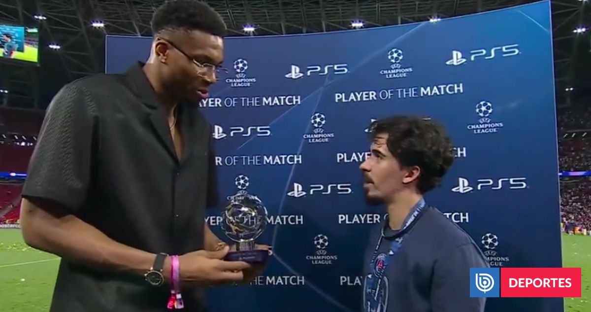 VIDEO | 40 cm de diferencia: estrella de la NBA entregó a Vitinha premio MVP de la final de Champions League
