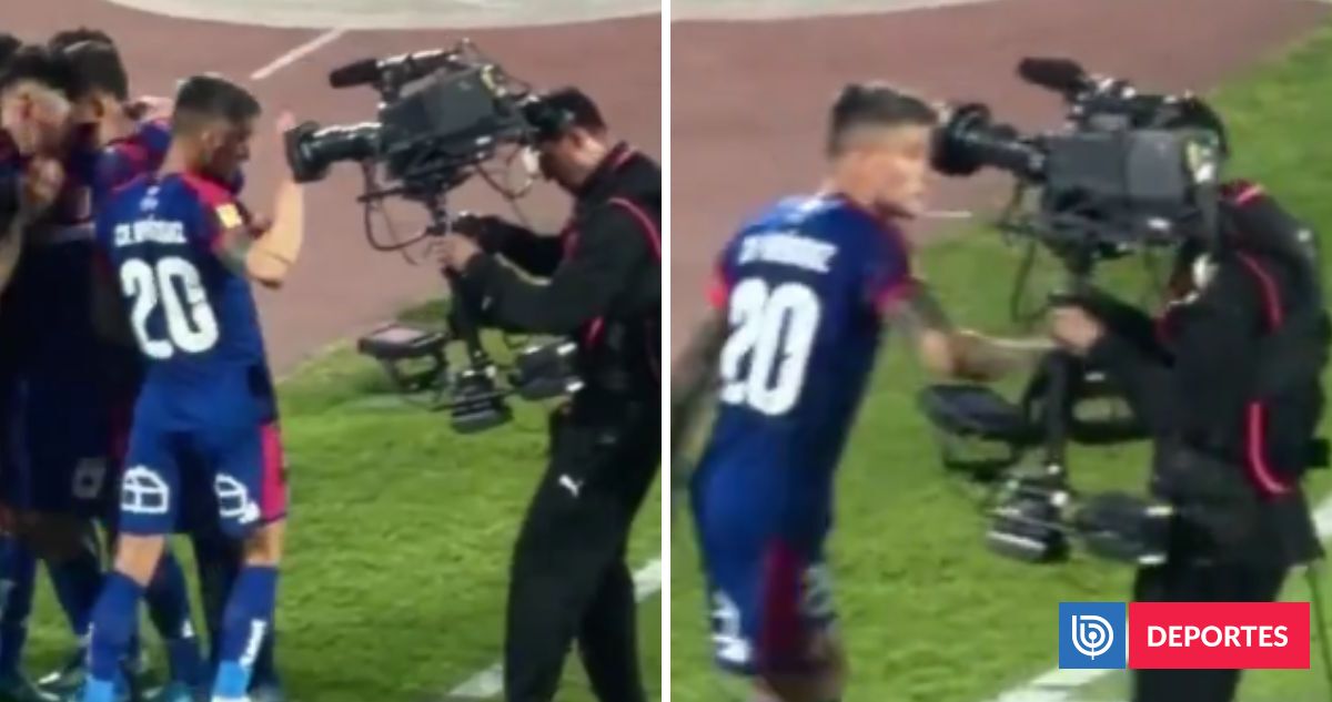 VIDEO | En pleno festejo azul: Charles Aránguiz golpeó a camarógrafo de TNT Sports en duelo con Concepción