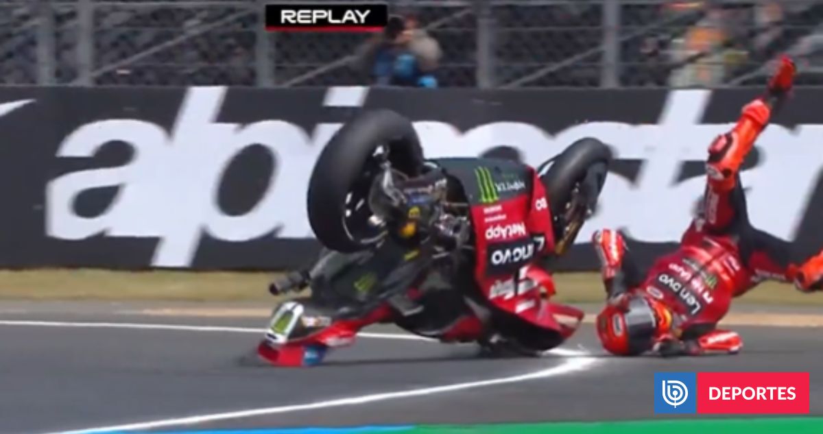 Se azotó y acabó con fractura: Marc Márquez y un accidente impresionante en GP de Francia de MotoGP