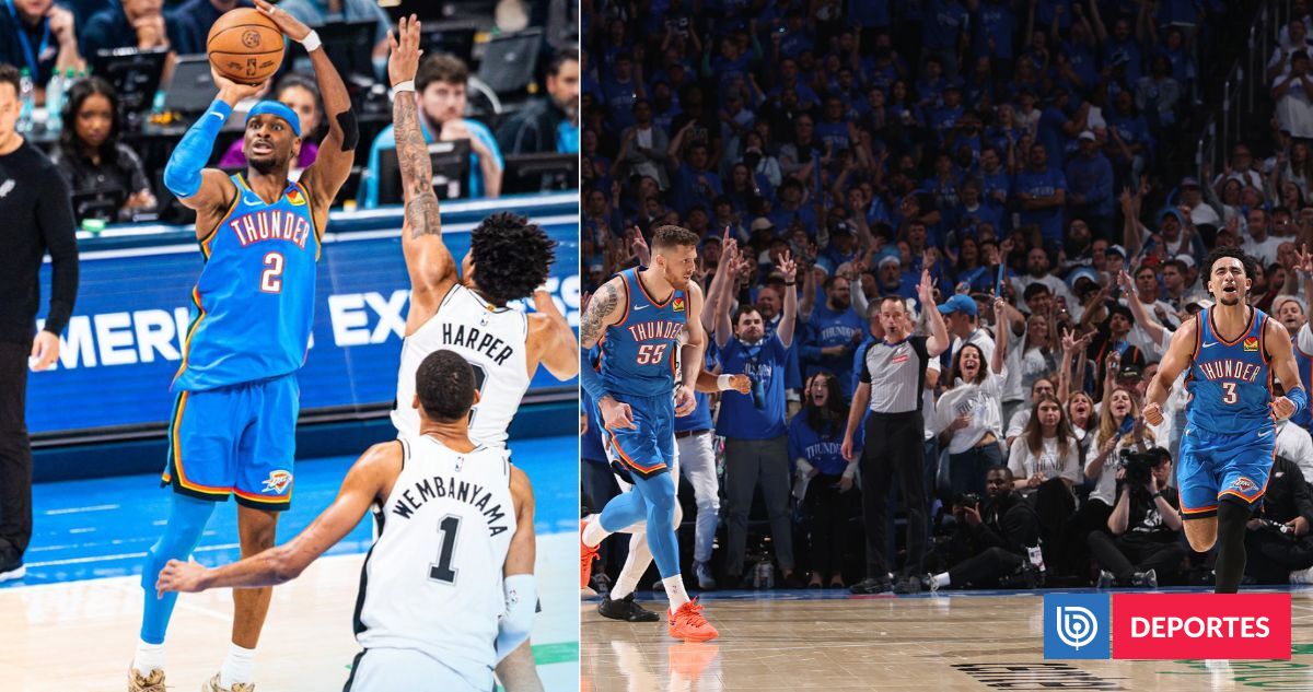 NBA: OKC superó a los Spurs con un notable Shai y emparejó la serie final del Oeste