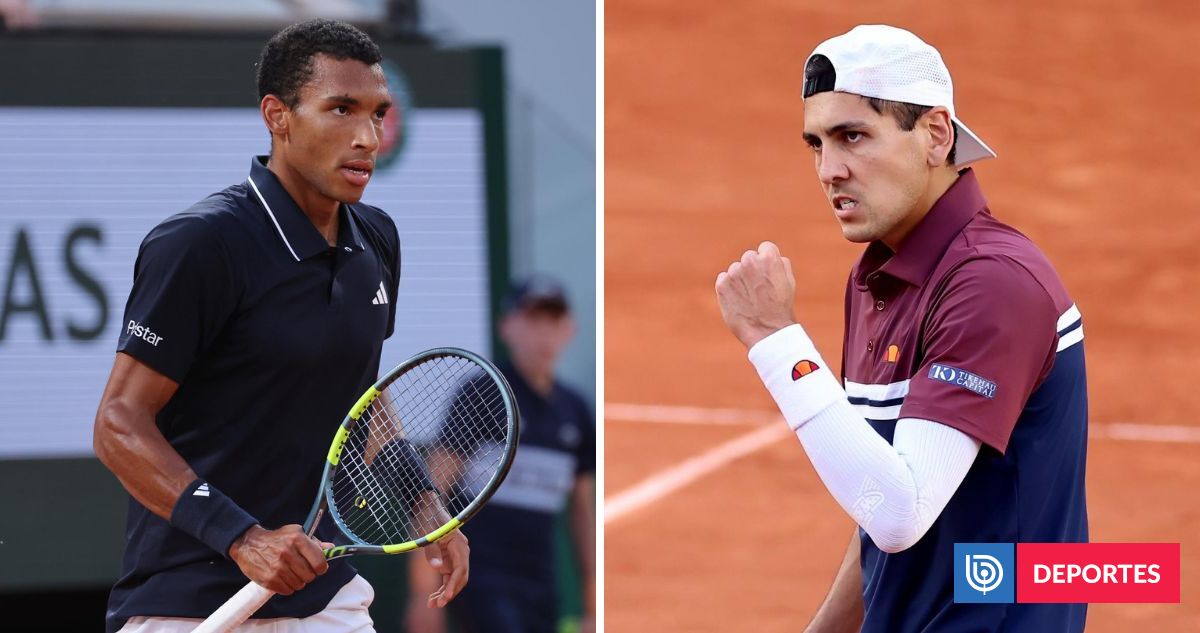 Ante el seis del mundo: Tabilo desafiará a Auger-Aliassime en octavos de final de Roland Garros