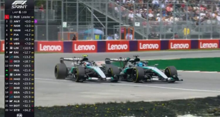 George Russell ganó una Sprint del GP de Canadá caliente, con su compañero Kimi Antonelli exigiendo sanción en su contra