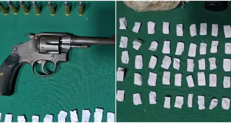 Detienen a sujeto en control vehicular por porte de armas de fuego y tráfico de drogas en Cartagena