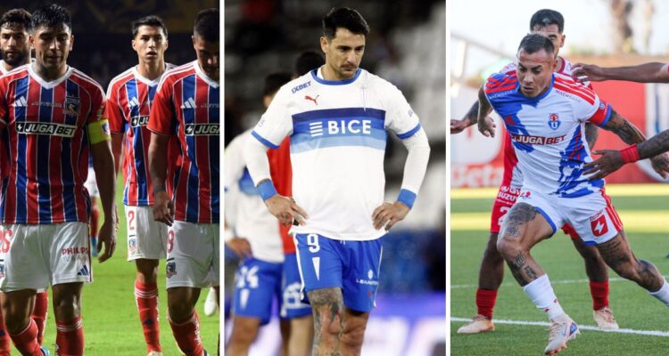 Colo Colo, Católica y La U corren peligro en la Copa de la Liga.