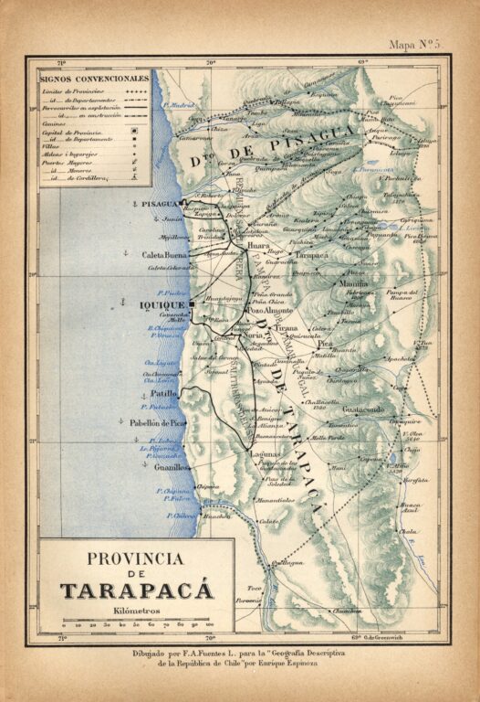 Mapa de la provincia de Tarapacá