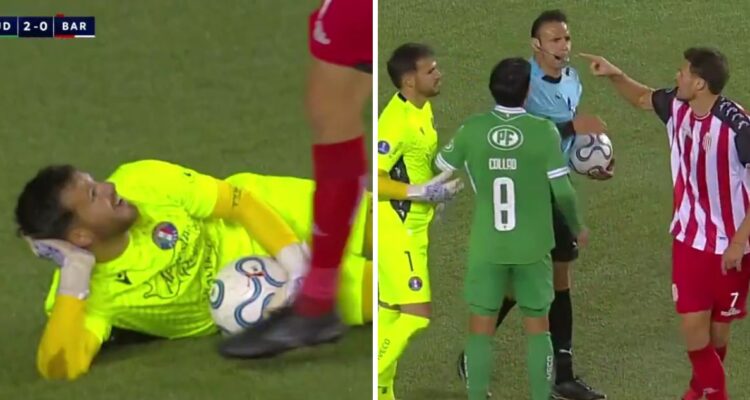Tomás Ahumada enfureció a todo Barracas con provocador gesto en Copa Sudamericana.