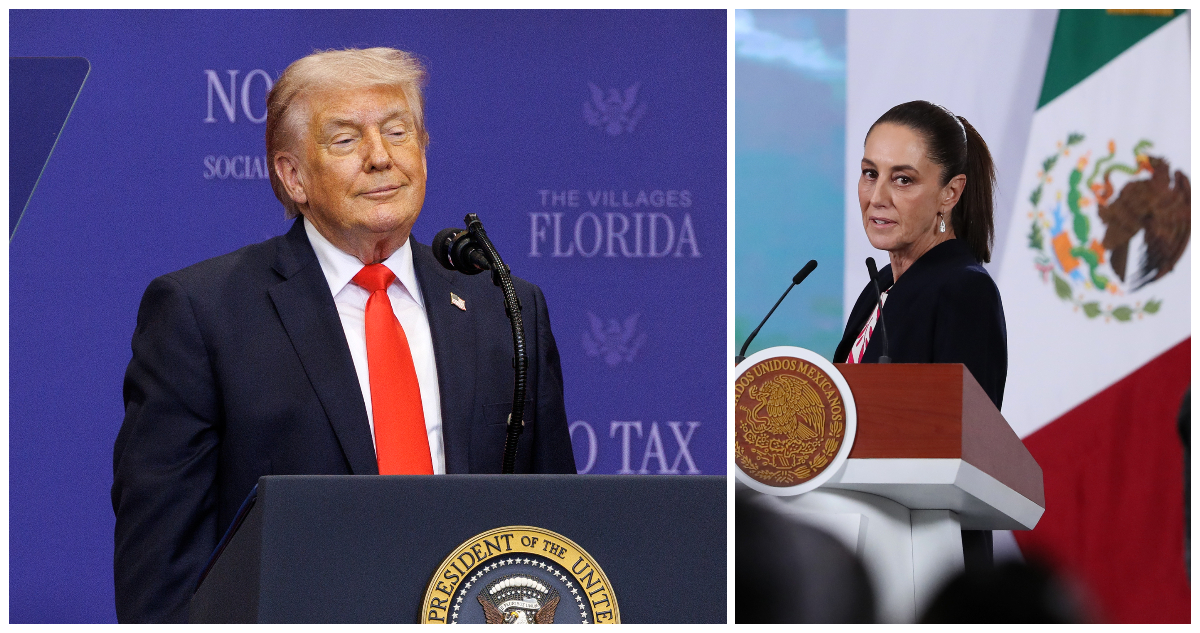 Trump se burla de la presidenta de México y le imita la voz