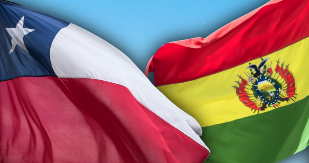 Banderas de Chile y Bolivia