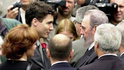 Fidel Castro y Justin Trudeau