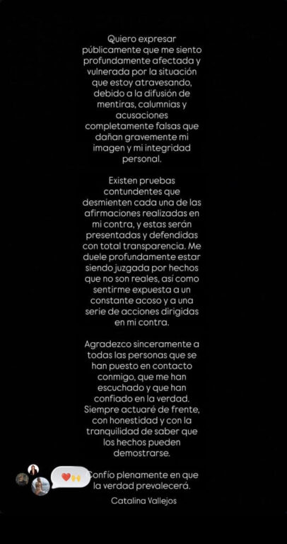 Declaración Catalina Vallejos
