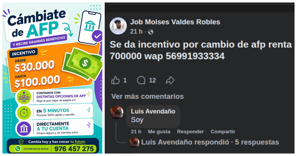 Alerta por pago de coima a usuarios por cambiarse de AFP: Supuestos ejecutivos circulan en las redes