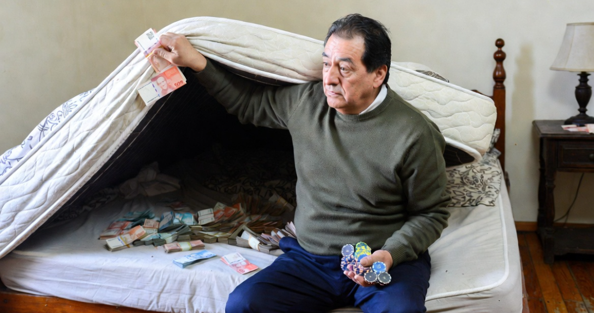 Uno de 5 chilenos guarda dinero bajo el colchón y gran porcentaje juega en casinos para ganar extra