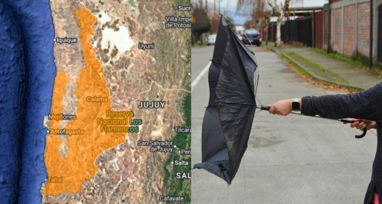 Rachas de hasta 100 Km/h: emiten Alerta Meteorológica por viento para Tarapacá y Antofagasta
