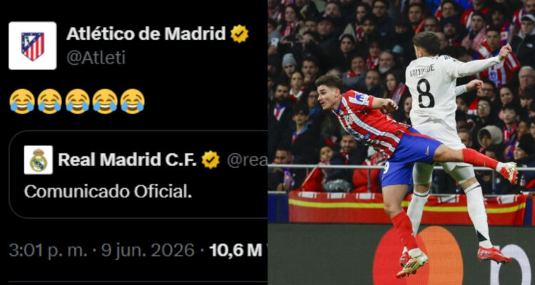 Atlético humilla al Real Madrid en redes por Julián Álvarez