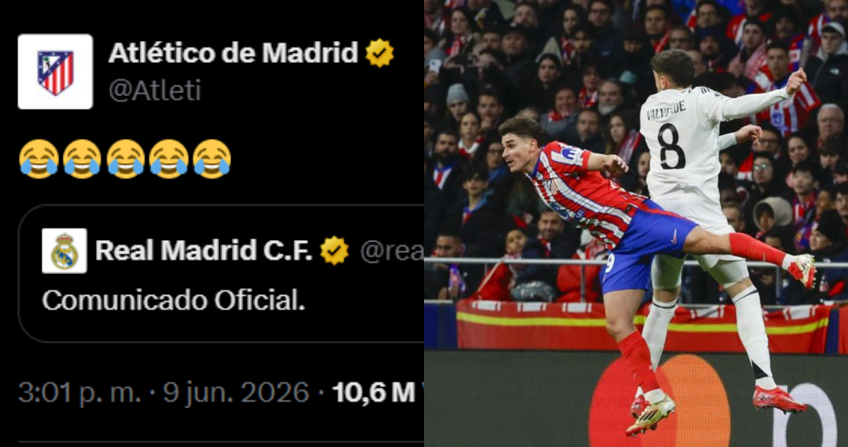Atlético humilla al Real Madrid en redes por Julián Álvarez